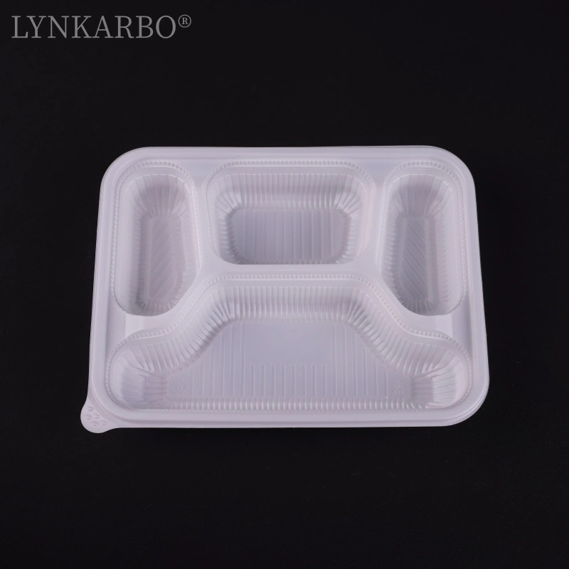 CPLA-Lebensmittelbehälter mit vier Fächern